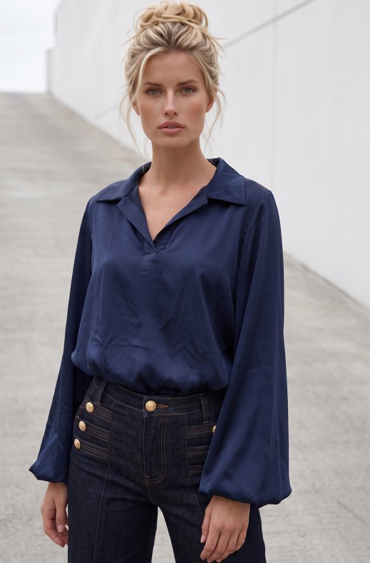 Mixed Brands - Tara Blouse 25197 - Navy