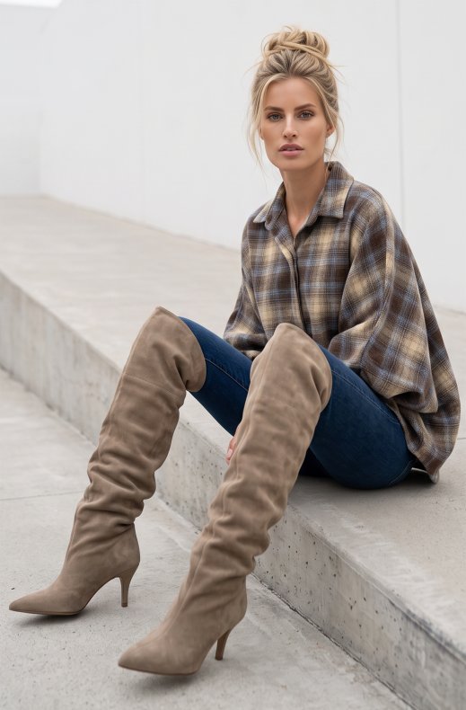Mixed Brands - High Boots 2571A - Khaki