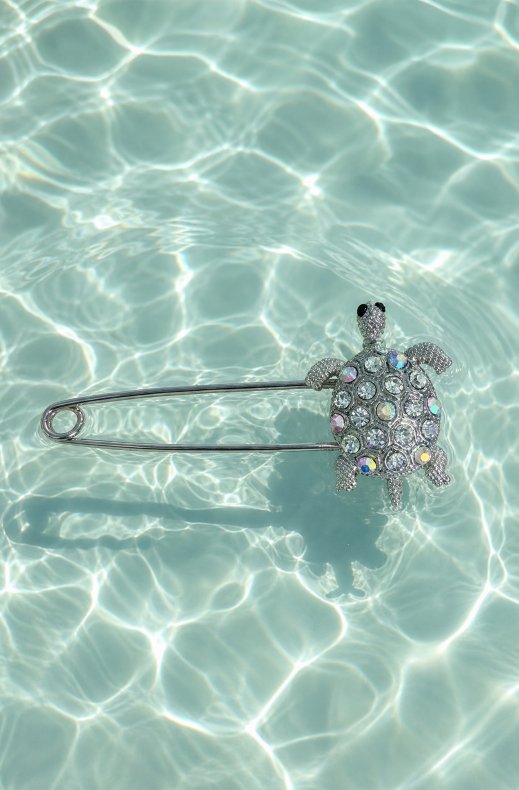 Mixed Brands - Safety Pin Brosch Turtle XD30447