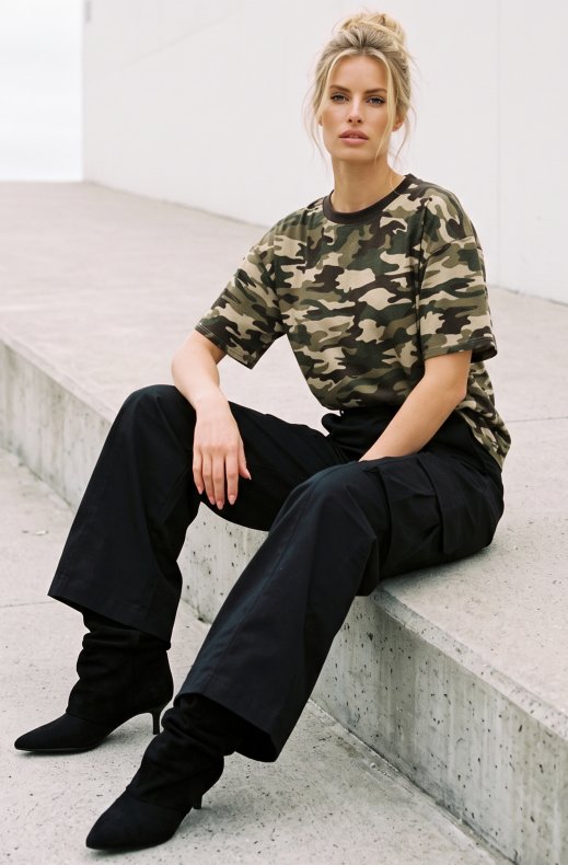 Mixed Brands - Camo Style Pant P26122 - Black
