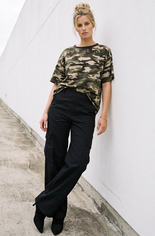 Mixed Brands - Camo Style Pant P26122 - Black