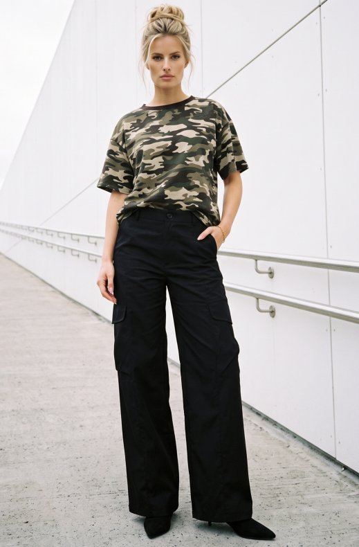 Mixed Brands - Camo Style Pant P26122 - Black
