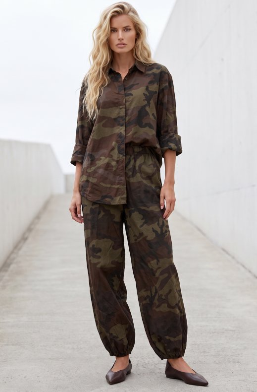 Mixed Brands - Camo Shirt 50320/2 - Choco
