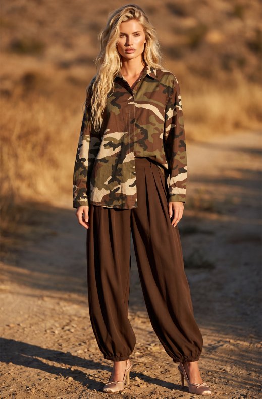 Mixed Brands - Balloon pant JM33623 - Choco