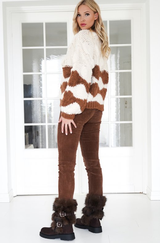 Mixed Brands - Cardigan 7279 - Cream Brown