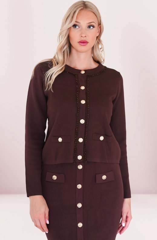 Mixed Brands - Skirt with buttons 9187 - Brown