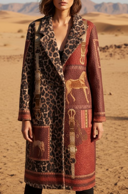 Mixed Brands - Soft Coat Cardigan 25678 - Horse Bordeaux