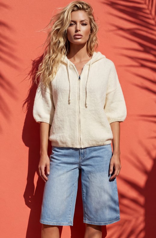 Mixed Brands - Short sleeve Hoodie 8269 - White