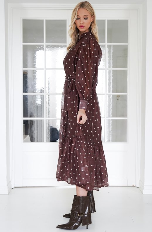 Mixed Brands - Dotted Dress 11558 - Choco