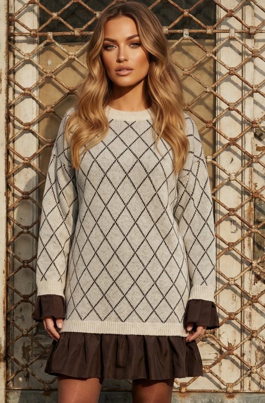 Mixed Brands - Dress 25907 - Beige