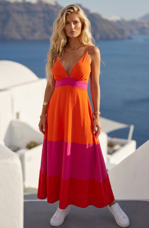 Mixed Brands - Maxidress 2744 - Orange