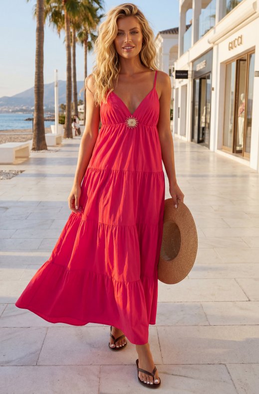 Mixed Brands - Summer Dress PS9596 - Cherry