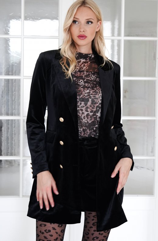 Mixed Brands - Velvet Dress Blazer 2020 - Black