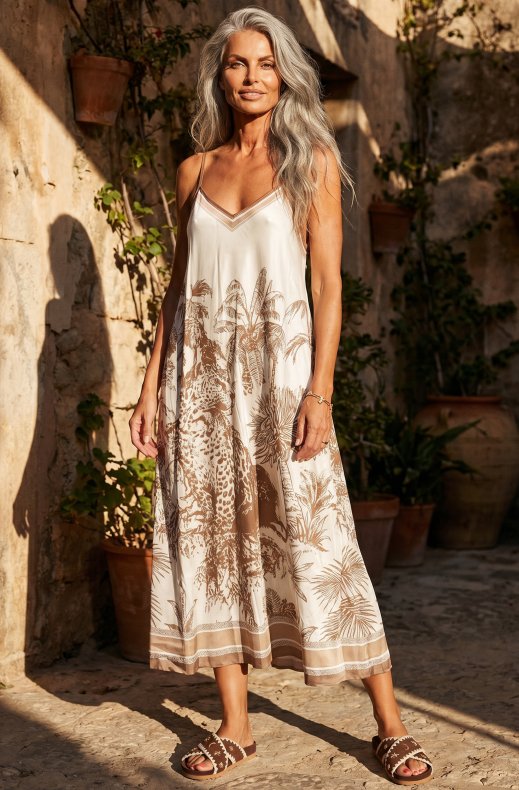 Mixed Brands - Cheetha Dress 010-316 - Fango