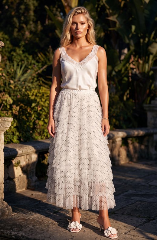Mixed Brands - Frill Skirt J12820 - Beige