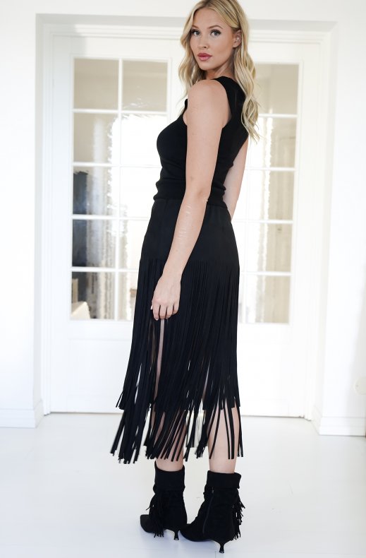 Mixed Brands - Fringe Skirt 5307 - Black