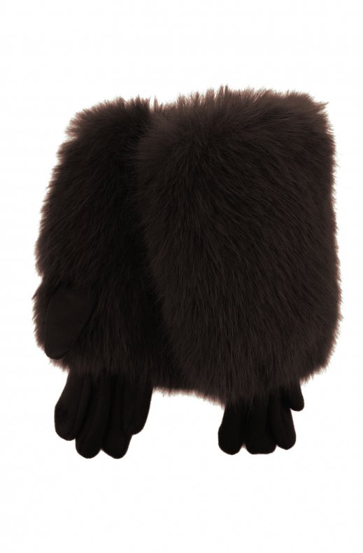 Mixed Brands - Gloves 12050 Faux Fur - Brown
