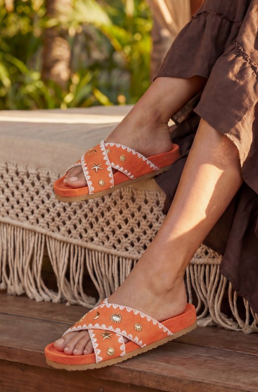 Mixed Brands - Sandal Sun Moon Star GQ8-086 - Orange