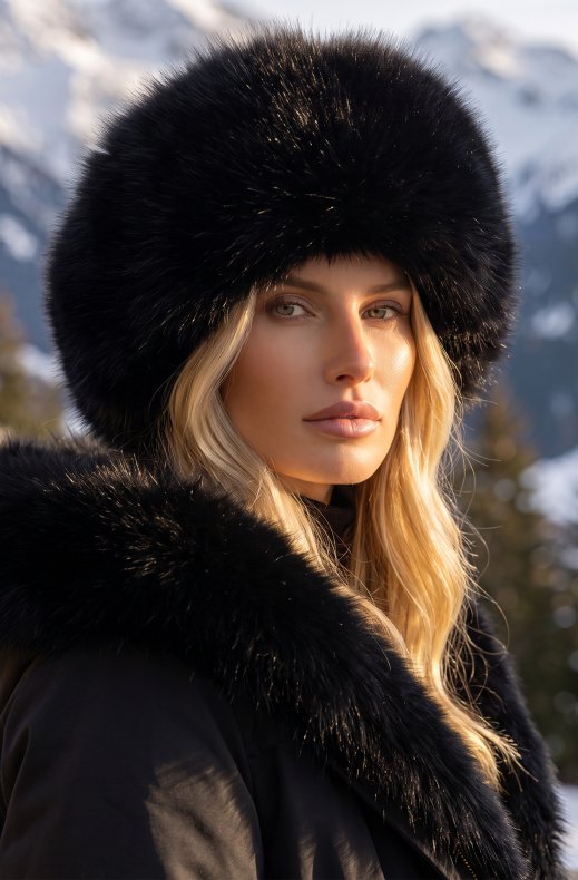 Mixed Brands - Faux Fur Hat MXP-141 - Black