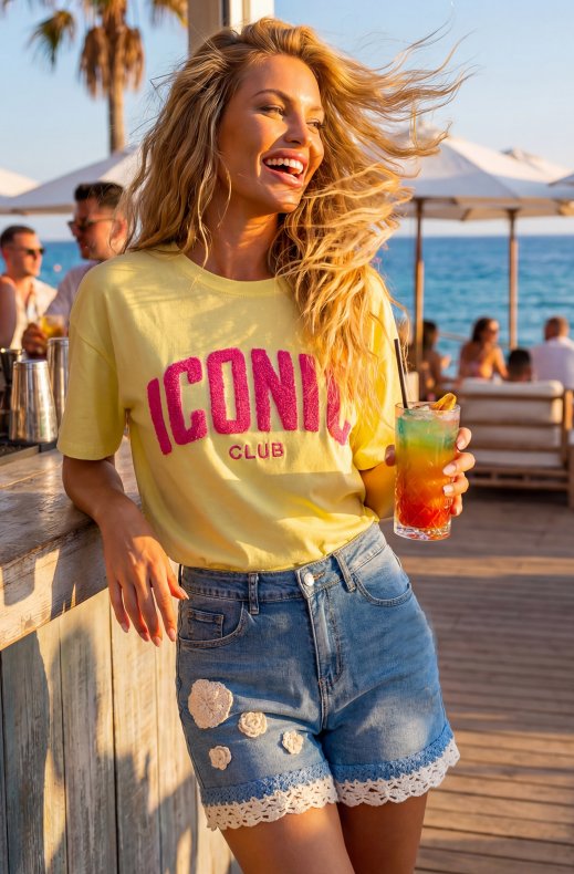 Mixed Brands - Tshirt Iconic 19313 - Yellow