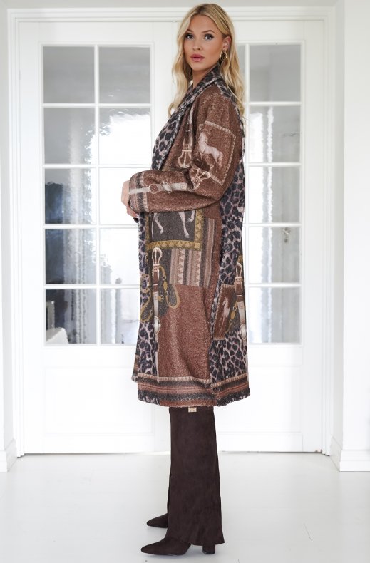 Mixed Brands - Soft Coat Cardigan 25678 - Horse Brown
