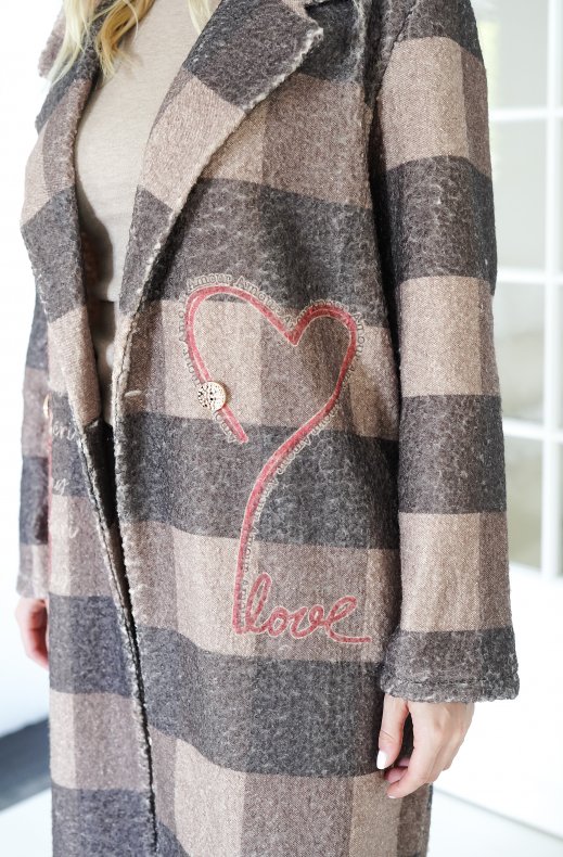 Mixed Brands - Soft Coat Cardigan 25678 - Amour Brown