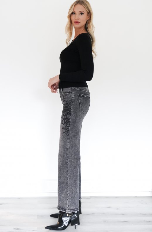 Mixed Brands - Jeans 21517 Embroidery - Grey