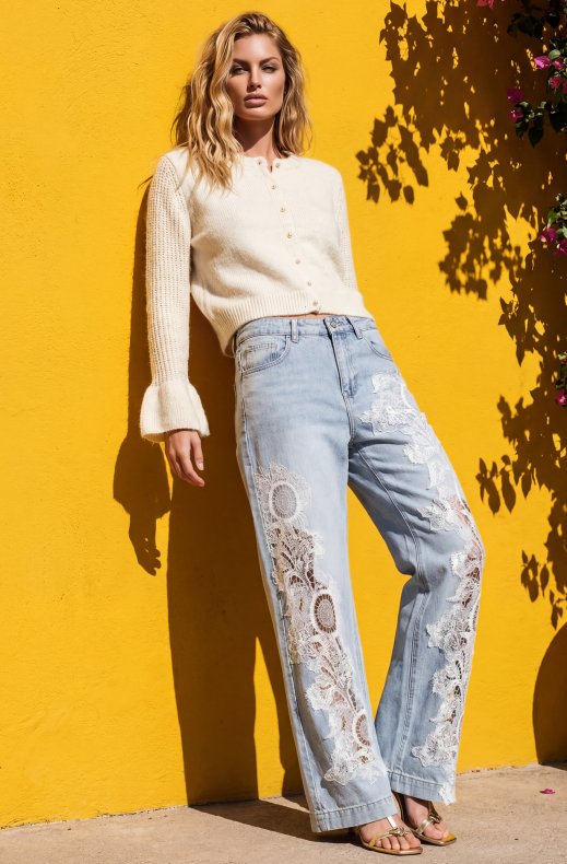 Mixed Brands - Jeans with Lace 5322 - Light Blue