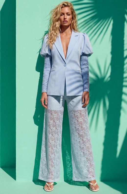 Mixed Brands - Lace pant 2690 - Blue