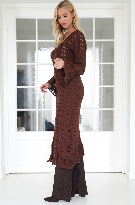 Mixed Brands - Long Cardigan J540 - Brown