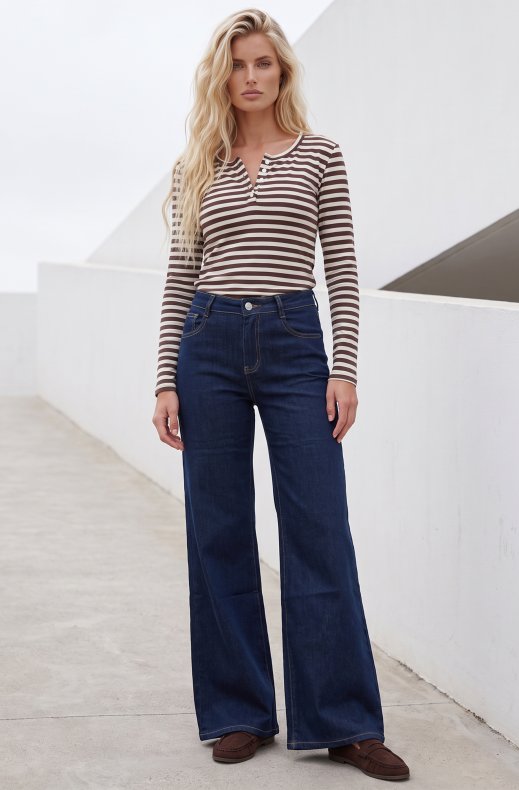Mixed Brands - Palazzo Long Jeans 2038 - Indigo