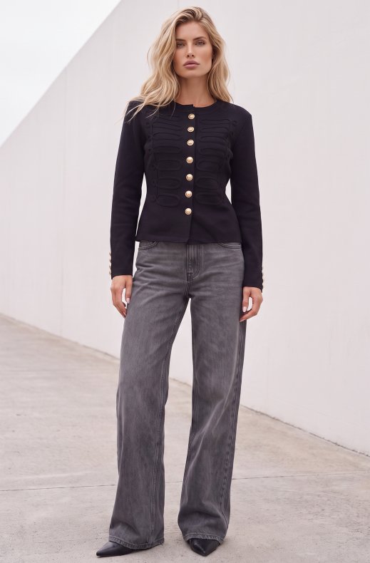 Mixed Brands - Palazzo Long Jeans 2038 - Dark Grey