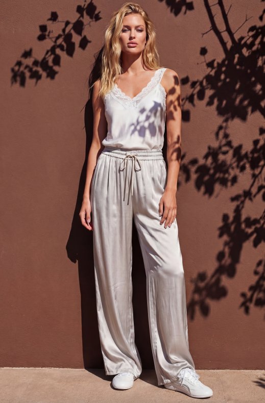 Mixed Brands - Flowy Viscose Pant 3703 - Beige