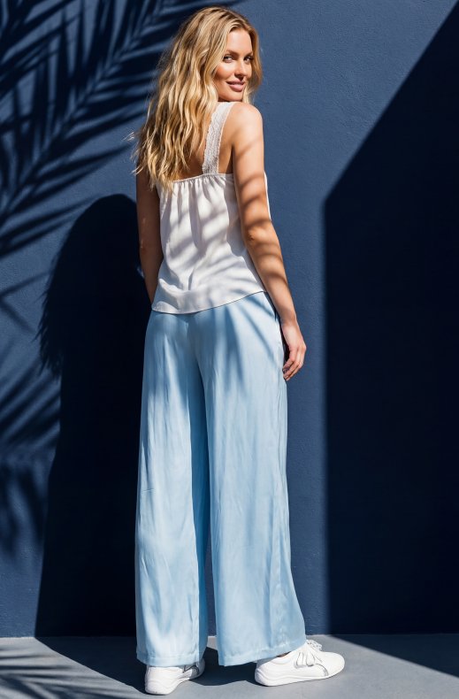 Mixed Brands - Flowy Viscose Pant 3703 - Blue