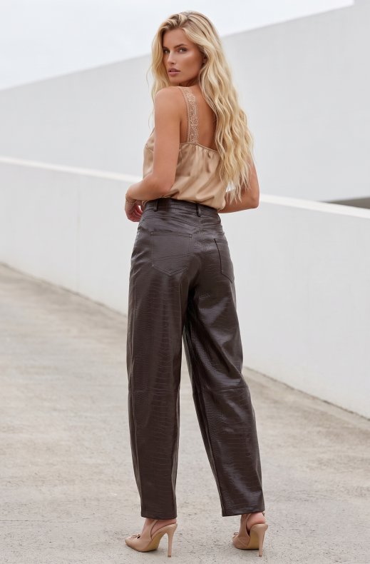 Mixed Brands - Croco pant 8161 - Choco