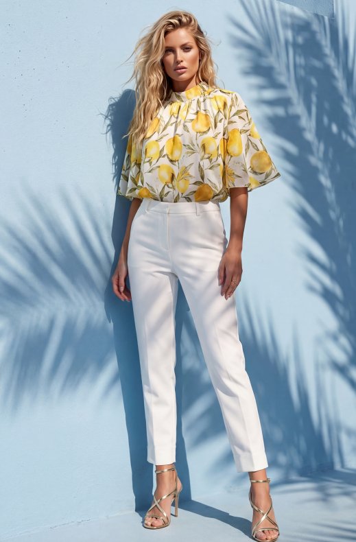 Mixed Brands - Cigarette Pant P1919B - White