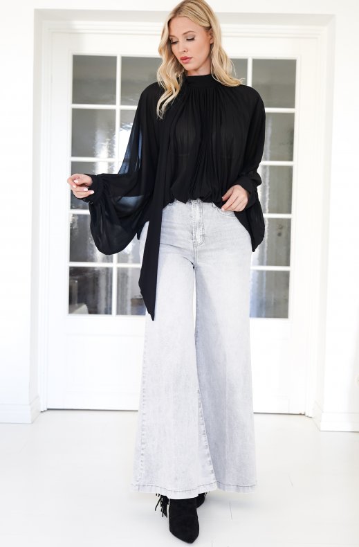 Mixed Brands - Plisse Blouse 24037 - Black