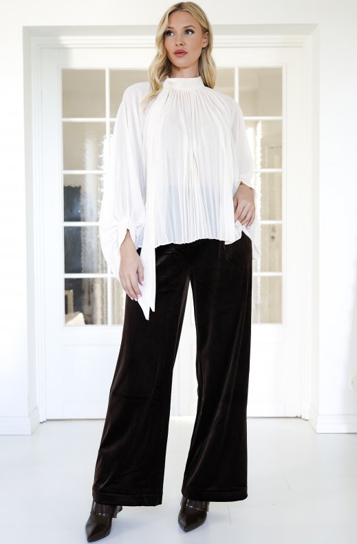 Mixed Brands - Plisse Blouse 24037 - Beige