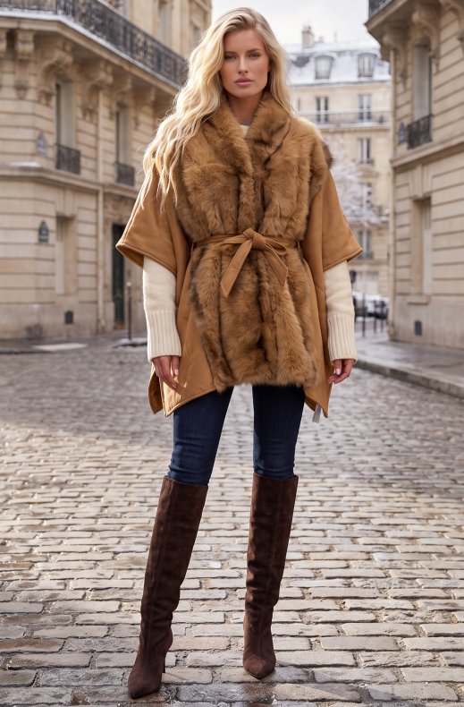 Mixed Brands - Poncho YXB-9221 - Camel