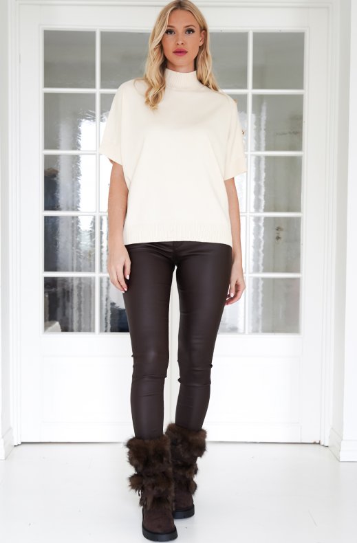 Mixed Brands - Pullover with Buttons 06HH01 - Beige