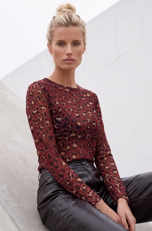 Mixed Brands - Cashmere blend top Leo R17022 - Bordeaux