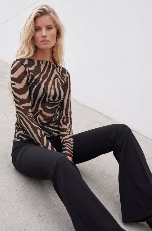 Mixed Brands - Cashmere blend top Zebra 17022 - Beige-khaki