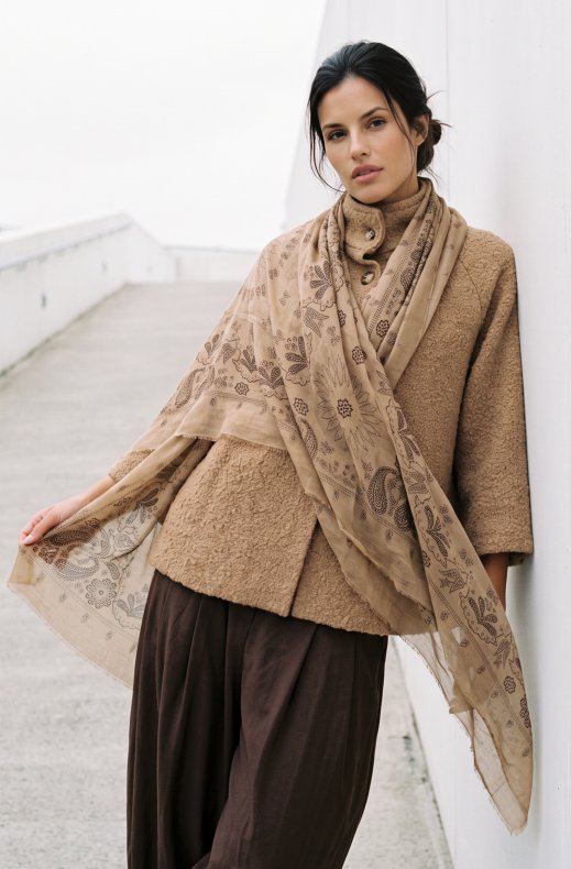Mixed Brands - Paisley Scarf RE-J184 - Fango