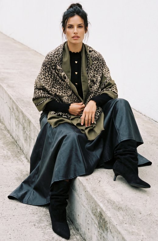 Mixed Brands - Cheetah Scarf RE-J204 - Military
