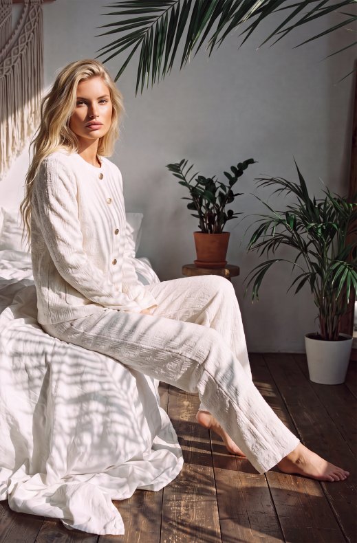 Mixed Brands - Set with Cardigan and Pants QDBW18410 - White