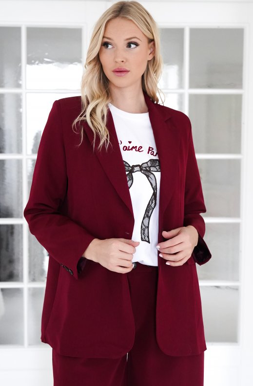 Mixed Brands - Blazer and pant 8731 - Bordeaux