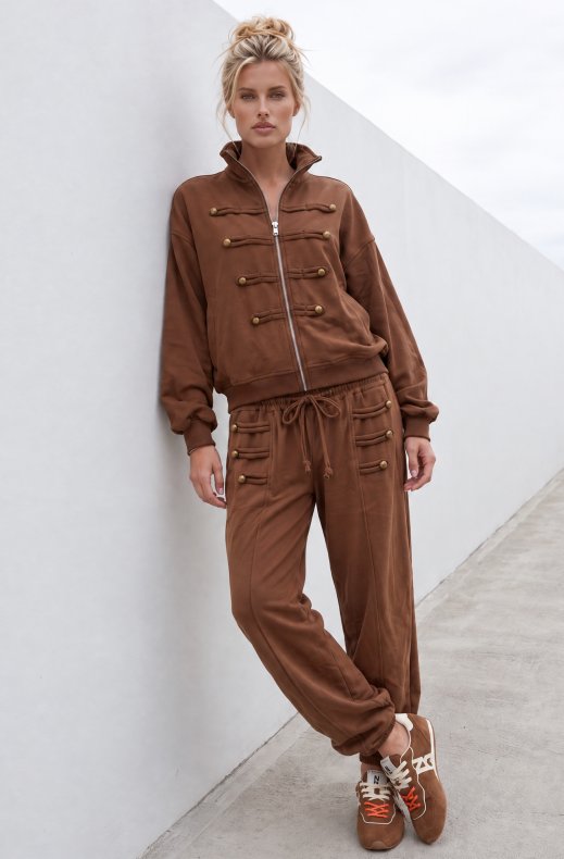 Mixed Brands - Sweatshirt long sleeves LD6032 - Brown
