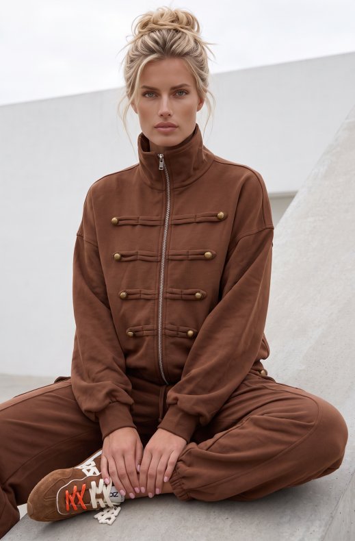 Mixed Brands - Sweatshirt long sleeves LD6032 - Brown