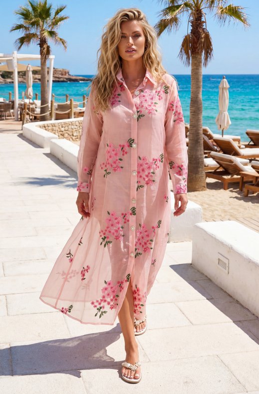 Mixed Brands - Shirtdress WH59013 - Pink