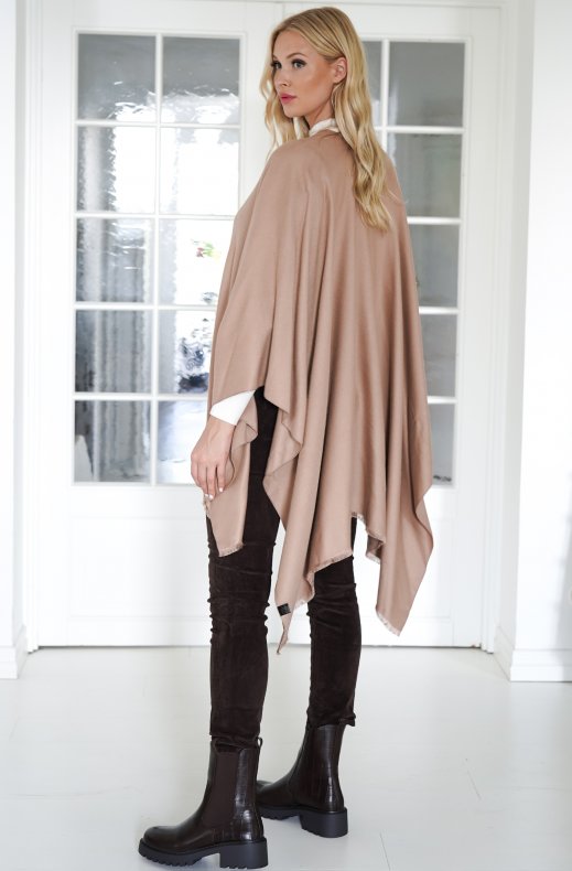 Mixed Brands - Silk Poncho 121130 - Camel